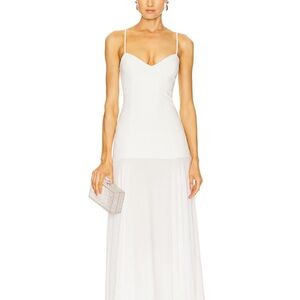 Lovers + Friends White Spaghetti-Strap Maxi Dress